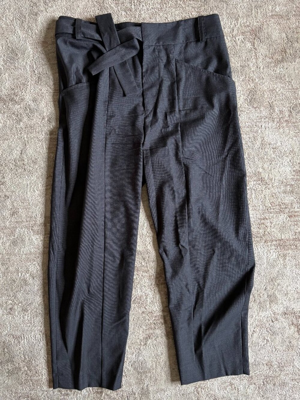 Marant Étoile Isabel Marant Black Tie Waist Trousers Pants High Rise Like New